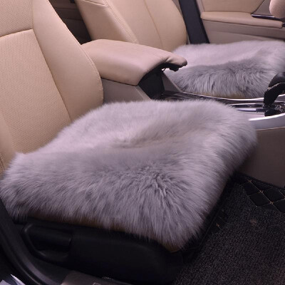 

Car Seat Pad Vehicle Universal Wool Small Square Cushion without Backrest Autumn Winter Keeping Warm Thickening Style Grey