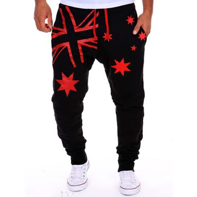 

Tailored Fashion Mens Loose Printed Casual Pocket Sports Corset Trousers Joggers Pants
