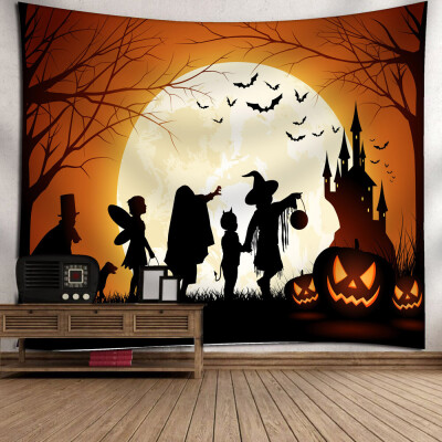 

Toponeto Halloween Moon Pumpkin Tapestry Room Bedspread Wall Art Hanging Home Decor Grand