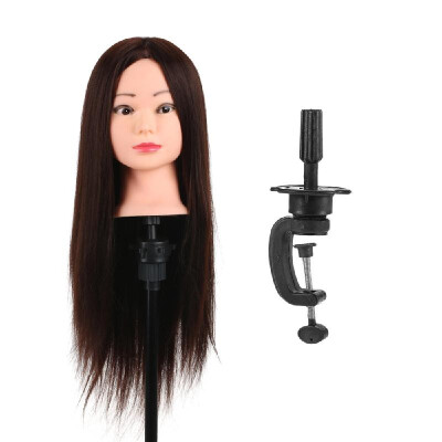 

Training Head 80 Real Human Hair Manikin Head Hairdressing Dummy Head Salon Head Hair Clamp Holder for Hair Practice