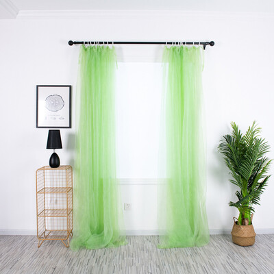 

Gobestart 2Pcs Sheer Curtain Tulle Window Treatment Voile Birthday Wedding Festive Decor