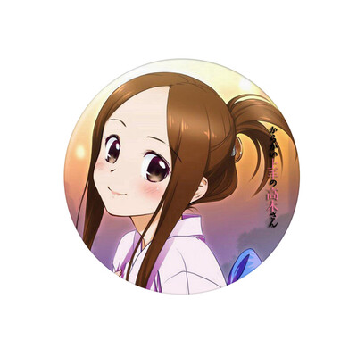

Ailin Online Teasing Master Takagi-san Brooch 23 inch Japanese Anime Brooch Pin for Clothes Bags Caps&Pencil Cases
