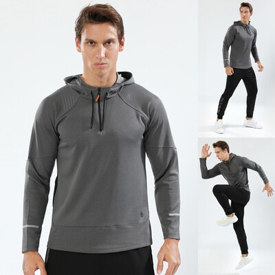 

Toponeto Men Sports Long Sleeve Training Suit Fitness Hoodie Shirt Tops Blouse