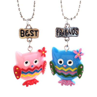 

2PCS Set BFF Bead Chain Bff Pendant Necklace Friends Personality Necklace Best Pretty Arrive Horse New
