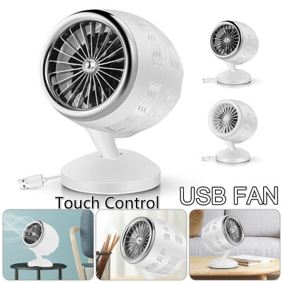 

Fashion Portable Mini USB Fan Full Touch Screen Control Quiet Desk Fans