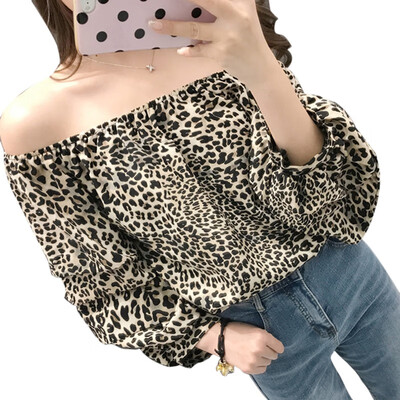 

Summer Chiffon Women Blouse Shirt Fashion Short Sleeve Women Tops Slash Neck Blusas