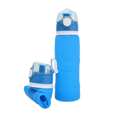 

740ML Portable Water Bottle Retractable Folding Coffee Bottle Outdoor Travel Drinking Silicone Bottle Collapsible Drink Ket