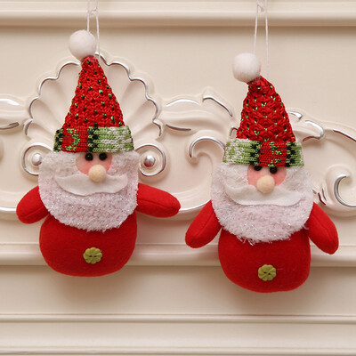 

Gobestart Christmas Ornaments Gift Santa Claus Snowman Tree Toy Doll Hang Decorations