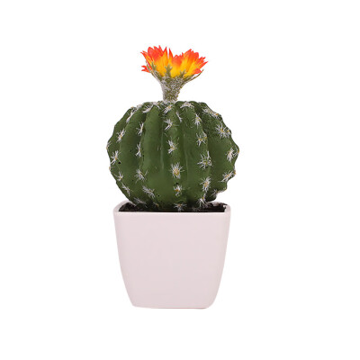 

Toponeto Simulated Potted Cactus Artificial Green Plant Potted Flower Art Home Decor