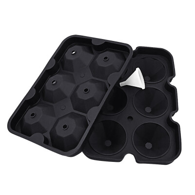 

Toponeto Diamond Shape Ice Cube Maker 6-Diamond Ice Tray Ice Cube Mold Storage Container