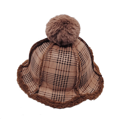 

Autumn Baby Child Bucket Hat Warm Solid Kids Boys Girls Children Outdoor Bucket Hat Winter Beach Sun Cap