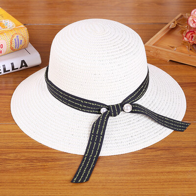 

Summer British Retro Bowler hat basin hat tide leisure bow-tied round hat Korean version of spring&autumn outing hat