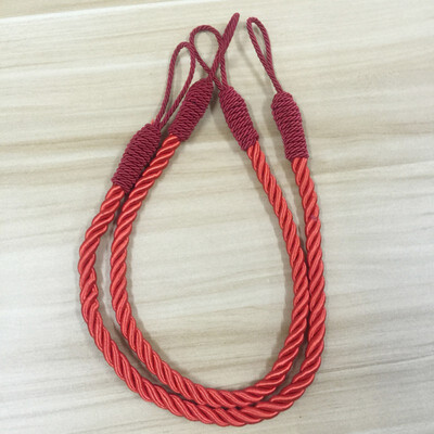 

2pcs Hand-Wound Curtain Straps Silver Grey Red Curtain Decorative Accessories Curtain Tie Rings & Buckles Free Installation