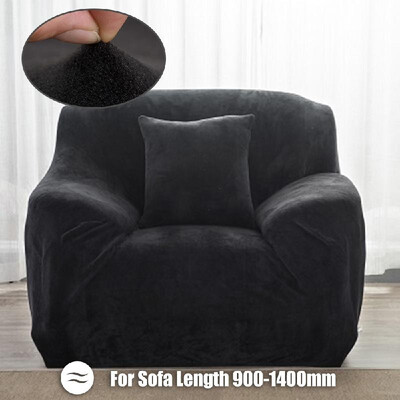 

Winter Warm Sofa Cover Solid Color Plush Sofa Slipcover Full Cover All-inclusive Elastic Sofa Protector Washable