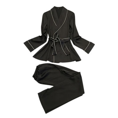 

Full sleeve sexy women silk pajamas set 2017 lovers day gifts for wife pijamas set high quality suit pajama set pyjamas women