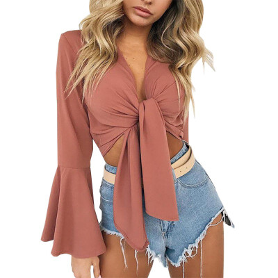 

Women Boho Beach wear Summer Holiday Casual Sexy Top Vest Blouse long Sleeve Femme Lady sunscreen Blouse