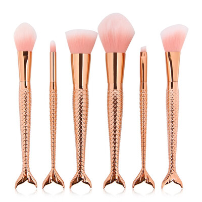 

10pcs Makeup Brush Pink Hair Professional Powder Blush Eyeshadow Brush Make Up Brush Kit