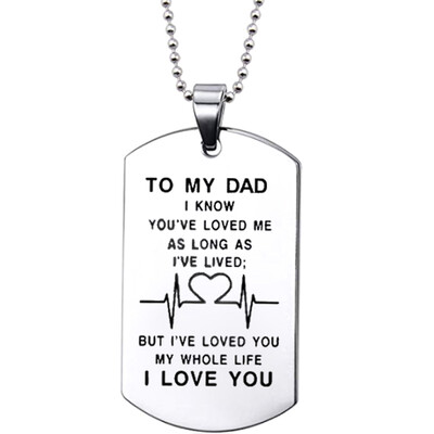 

TO MY MOM TO MY DAD Stainless Steel Necklace High Quality Usable Creative