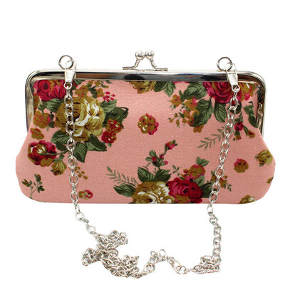 

Tailored Women New Phone Bag Retro Canvas Rose Wallet Fashion Clutch Simple Coin Purse