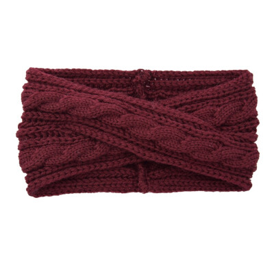 

Women Winter Warm Knitting Headbands Lady Wool Crochet Hairband Turban Head wear