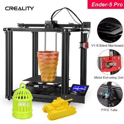 

Creality 3D High Precision Ender-5 Pro 3D Printer DIY Kit with Upgrade Silent Motherboard PTFE Tubing Metal Extruder 220220300mm