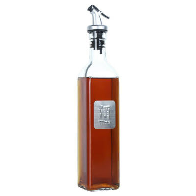 

1Glass Storage Bottles Gravy Boats Vinegar Cooking Seasoning Bottle Dispenser Sauce Bottle Dust-proof Kitchen Tools Accessories