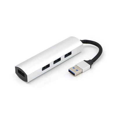 

High Speed 4 Ports USB30 HUB Multi-port Interface Extension Adapter Compatible for Computer Tablet Mobile Phone