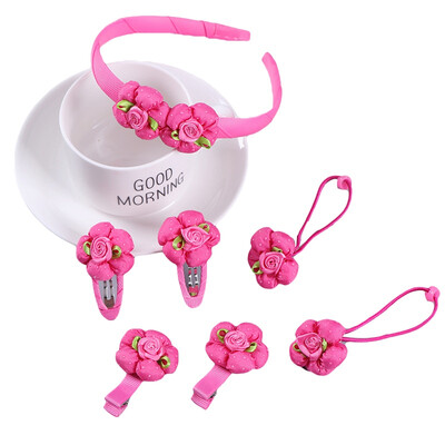 

Baby Girl Hairbands 7 Pcs Floral Bowknot Elastic Headbands Holiday Party Hair Band Headwear Accessories