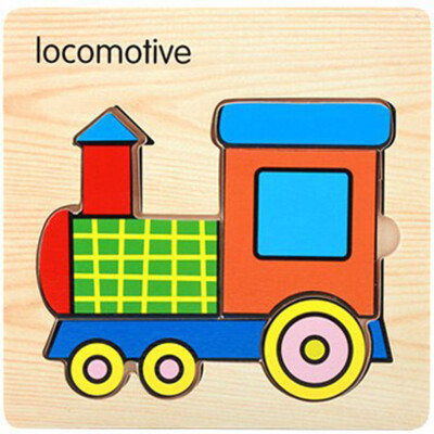 

Children Car Cartoon Animals Cognitive Stereo Puzzle Cartoon Early Teach Wooden Toy Jigsaw Board Baby Puzzle Toys