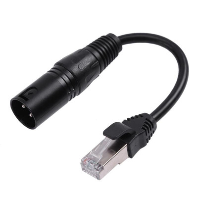 

19cm XLR 3 Pin Male to RJ45 Male Converter Cable High Speed High Fidelity Transmission Network Connector Adapter Wire
