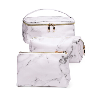 

Marble Makeup Bag Portable Travel Case Waterproof Cosmetic Pouch Large Storage Bag Organizers 3 Packs 4 Packs