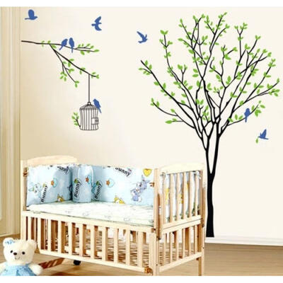 

Fashion Cheap 9060Cm Tree with Birdcage Bird Branch Wall Decals Sticker Home Decor Vinyl Wholesale Online