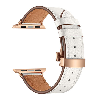 

〖Follure〗Butterfly buckle Leather Wrist Watch Strap Band For IWatch 4 Apple Watch 40mm