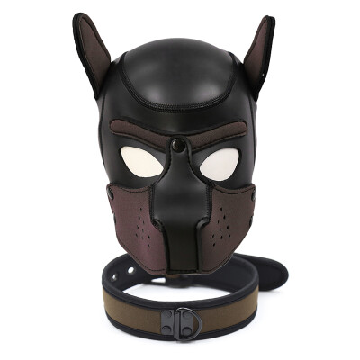 

Fashion Dog Head Mask Halloween Role Play Puppy Cosplay Full Head with Ears Nightclub Performances Party 10 Color