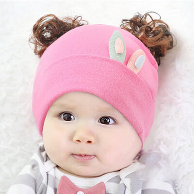 

Baby Hat 3-12T Toddler Kids Baby Girl Cute Cartoon Wig Design Winter Warm Hat Cap Headwear