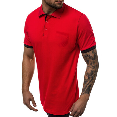 

Toponeto Mens Summer Casual Patchwork Slim Short Sleeve Pockets T Shirt Top Blouse