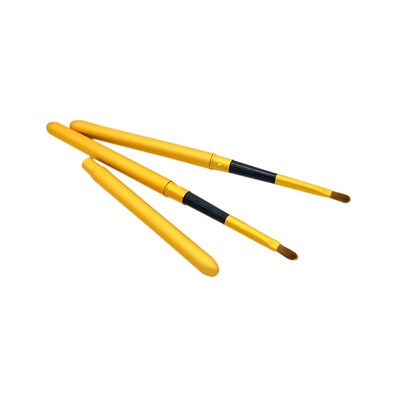 

3Pcs Pro Makeups Tools Gold Durable Portable Handle Makeup Lip Brush Cosmetic Soft Lip Brushes Tool Gift