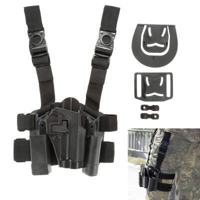 

4 in 1 Tactical Hunting Quick Release Drop Leg Thigh Rig Holster Platform with 2 Pouches for P226