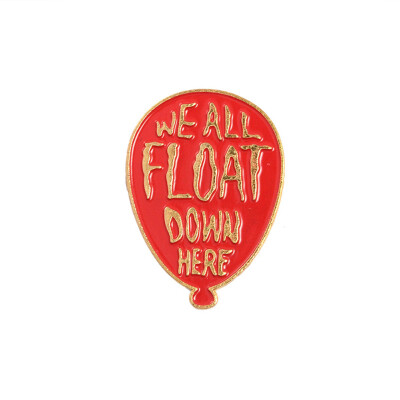 

12Pcs Pins We All Float Down Here Red Balloon Enamel Pins Metal Badges For Clothes Decoration Jewelry Lapel Pin Fans Gift