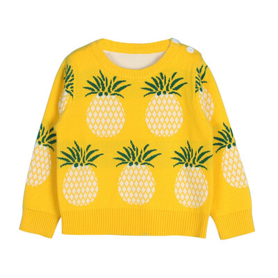 

Fashion Family Matching Daughter Long Boy Clothes Baby Son Pattern Mother Outfits Pineapple Girl Kids Mother Sweaters Sleeve