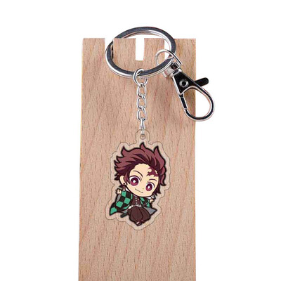 

CAR-TOBBY Anime Demon Kimetsu no Yaiba Kamado Tanjirou Keychains Key chains Acrylic Gift