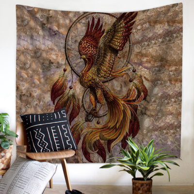 

Wall Hanging Dream Catcher Wall Tapestry Hippie Tapestry Colorful Tapestry Psychedelic Bohemian Feather Wall Tapestry