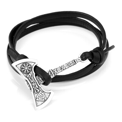 

Creative Simplicity Axe Shape Men Leather Rope Weaving Bracelet Hand Circle Unisex Pair Bracelet Jewelry Hot Gift