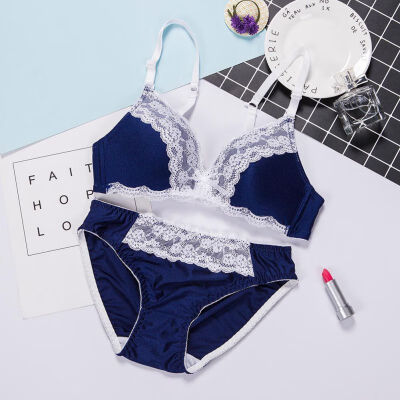 

Fashion New Sexy Lingerie Set Underwear Push Up Bras & Brief Sets Small No Rim Lace Bra Set Women Intimates Bra And Panty Set