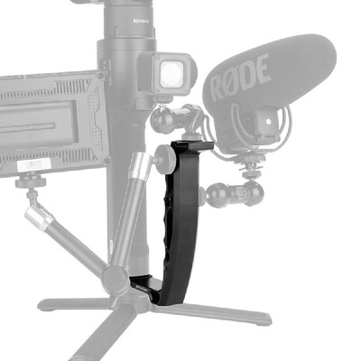

Aluminum Alloy Gimbal  Bracket Handle Grip Stabilizer Accessories 14 Inch Screw with Cold Shoe Mount for Mounting Monitor Mic LE
