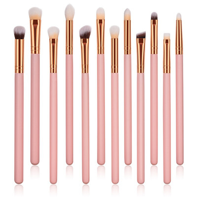 

12 Pcs Synthetic Hair Wood Handle Makeup Brushes Eye Shadow Lip Gloss of Makeup Brushes Cosmetics Eyeshadow Makeup Tools