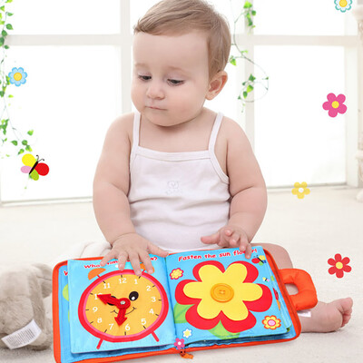 

YIWULASun Flower Puzzle Lovely Cloth Book Baby Toy Cloth Development BB Sound Books