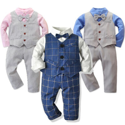 

Kids Baby Boys Gentleman Outfit Set Shirt Top Jacket Pants Wedding Party Clothes