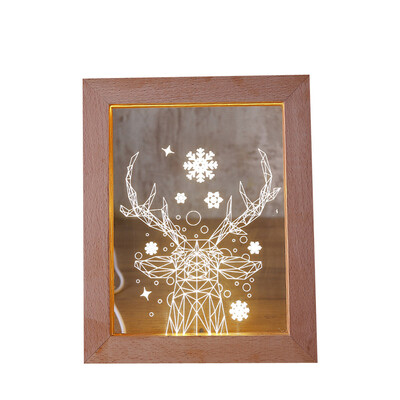 

Toponeto 1 Pcs LED Night Light Decorative Creative 3D Light Frame Photo Frame for Bedroom