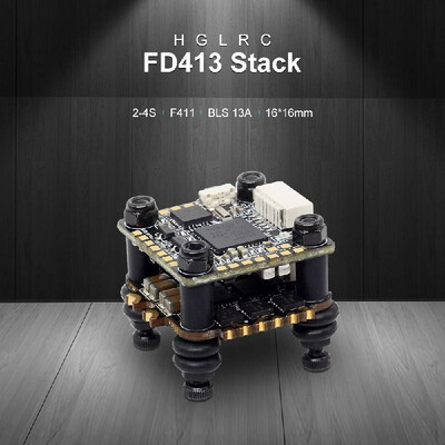 

HGLRC FD413 STACK Combined with 16x16 2-4S F411 Flight Controller&FD13A BLS 4in1 ESC for FPV Racing Drone